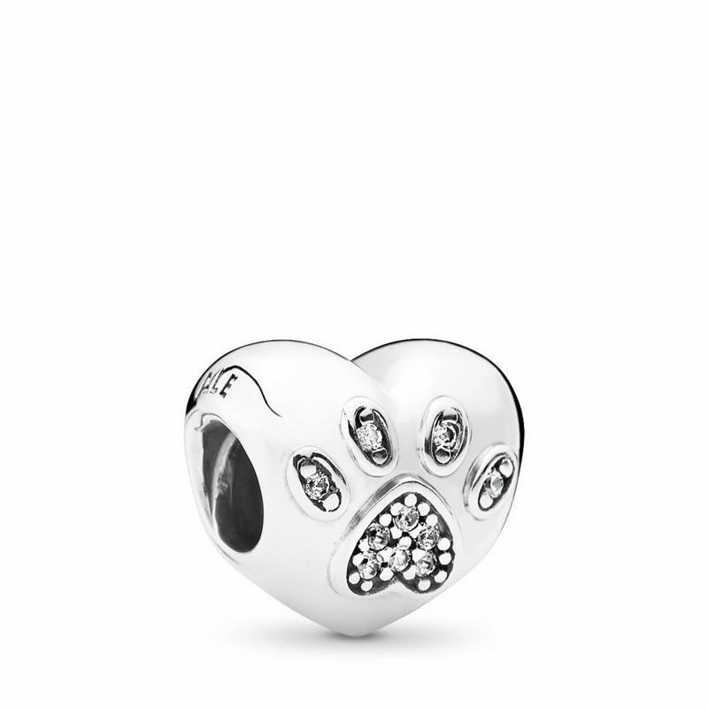 Pandora I Love My Pet Charm Ireland - Sterling Silver/Cubic Zirconia - 126358SHU